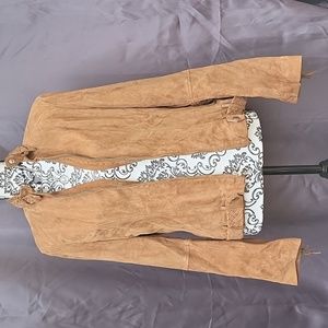 VINTAGE cache brand Goat suede jacket 100%